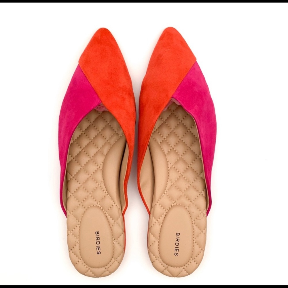 BIRDIES SWAN MULES SUEDE LEATHER